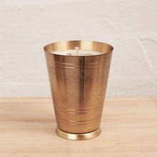 Load image into Gallery viewer, Handpoured Soy Candle in Brass Lassi Cup

