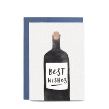 Load image into Gallery viewer, Best Wishes Wine Bottle Greeting Card
