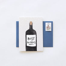 Load image into Gallery viewer, Best Wishes Wine Bottle Greeting Card
