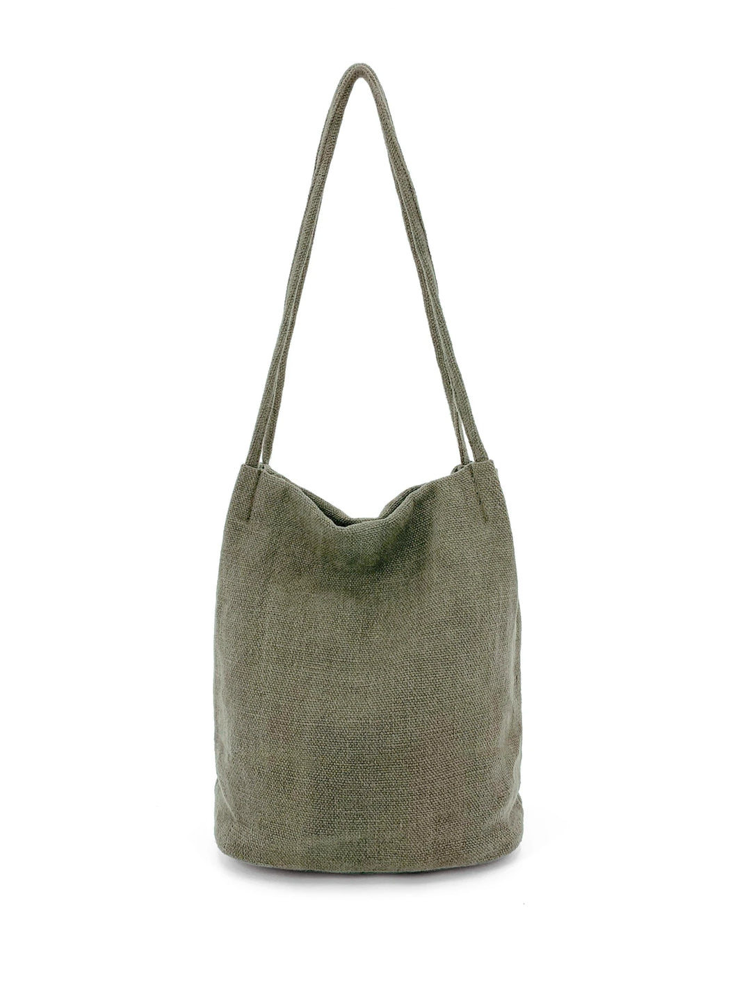 Natural Long Handle Bag | Green