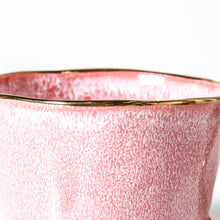 Load image into Gallery viewer, hand glazed mug with gold rim and handle