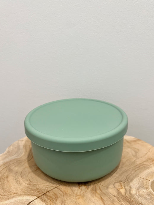Large Round Silicone Lunch Bowl | Sage 