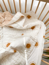 Load image into Gallery viewer, sandalwood suns cotton filled Kantha cot quilt
