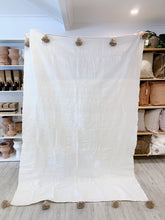 Load image into Gallery viewer, Moroccan Tassel Throw | Ivory & Caramel  180 x 150cm