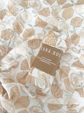 Load image into Gallery viewer, cotton/bamboo muslin swaddle lemon print