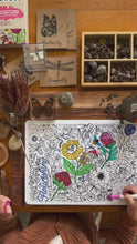 Load image into Gallery viewer, Silicone Colouring Mat | Australian Flora and Fauna
