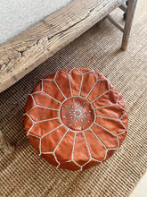 Load image into Gallery viewer, Moroccan Leather Pouffe | Earth *SAMPLE

