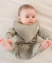 Load image into Gallery viewer, Organic Cotton Waffle Triangle Bib | Sage Green
