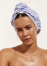 Load image into Gallery viewer, RIVA Hair Towel Wrap | Marine Stripe
