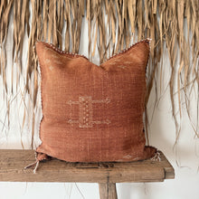 Load image into Gallery viewer, Moroccan Cactus Silk Cushion 50X50 |  Terracotta Clay
