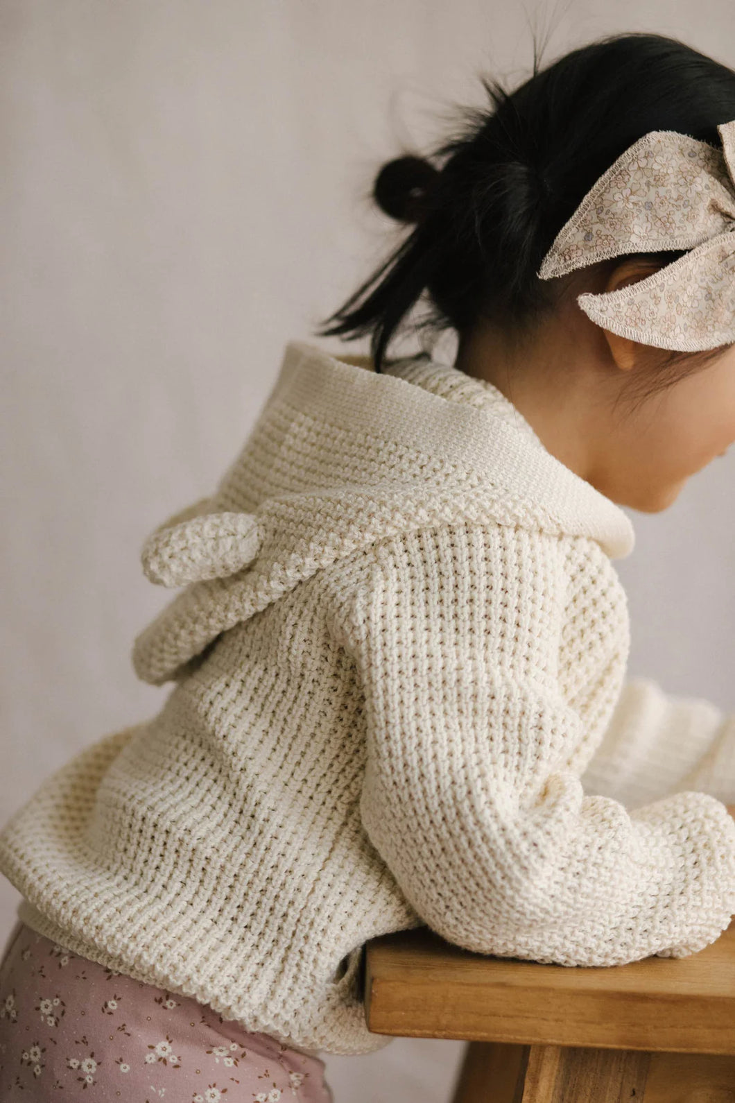 Connor Bear Cardigan - Oat
