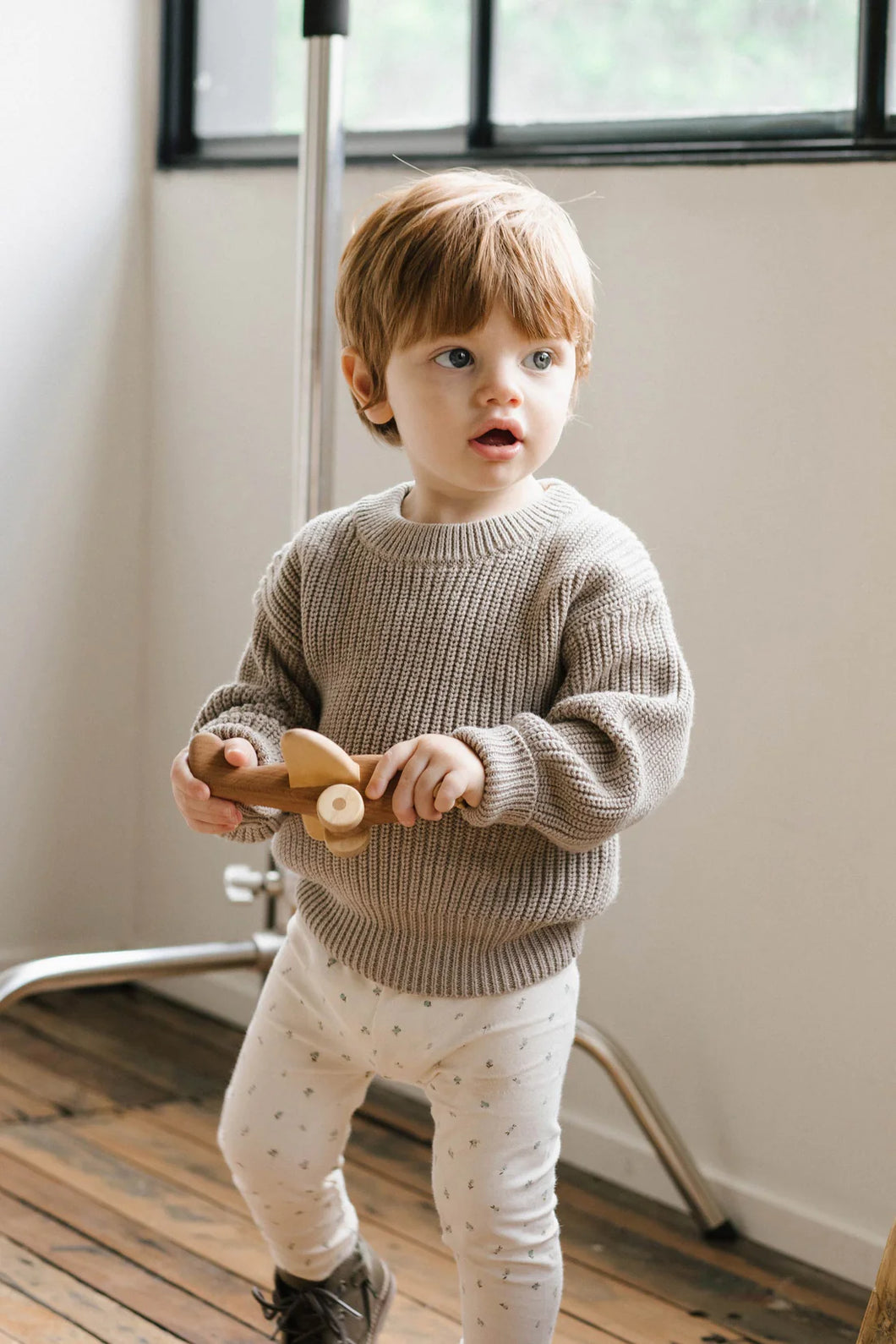 Leon Knitted Jumper - Lait Marle
