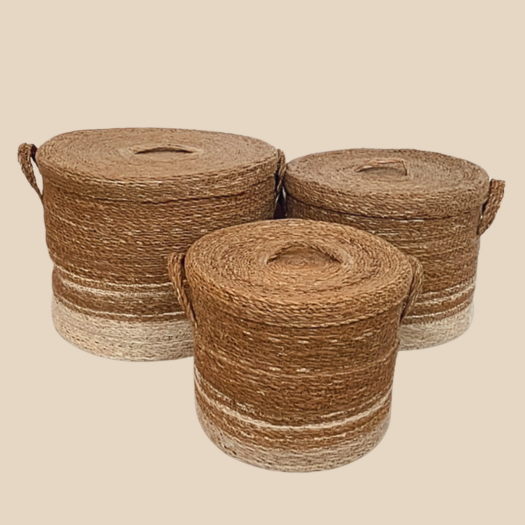 Royan Seagrass Basket with Lid