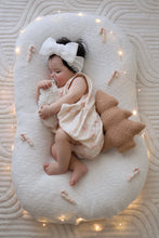 Load image into Gallery viewer, Muslin Bow Candy Cane Romper
