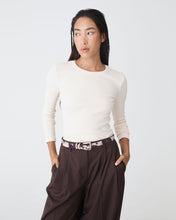 Load image into Gallery viewer, Devon Long Sleeve Rib Tee | Cream
