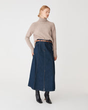 Load image into Gallery viewer, Jada Notch Hem Turtleneck Knit | Oat Marle
