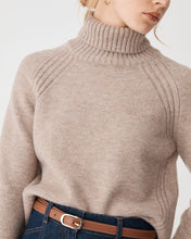 Load image into Gallery viewer, Jada Notch Hem Turtleneck Knit | Oat Marle
