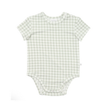 Load image into Gallery viewer, Comfy Bodysuit Short Sleeve | Sage Gingham
