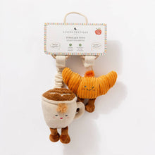 Load image into Gallery viewer, 2 Pack Mini Market Brunch Stroller Toys - Coffee &amp; Croissant
