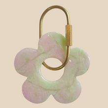 Load image into Gallery viewer, Handmade Daisy Keyring | Mint Swirl
