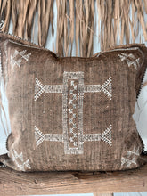 Load image into Gallery viewer, Moroccan Cactus Silk Cushion 50X50 |  Brown #1
