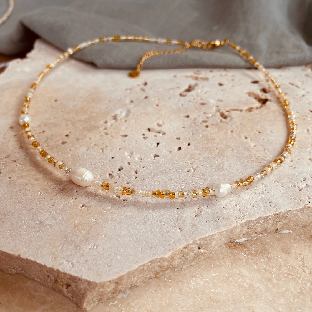 Exhale Necklace or Bracelet | Pebbly Beach Gold
