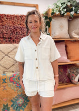 Load image into Gallery viewer, Denim Short Set | White
