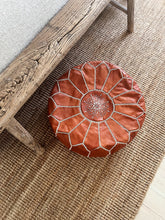 Load image into Gallery viewer, Moroccan Leather Pouffe | Earth *SAMPLE

