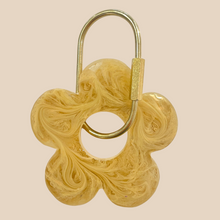 Load image into Gallery viewer, Handmade Daisy Keyring | Yellow Cloud
