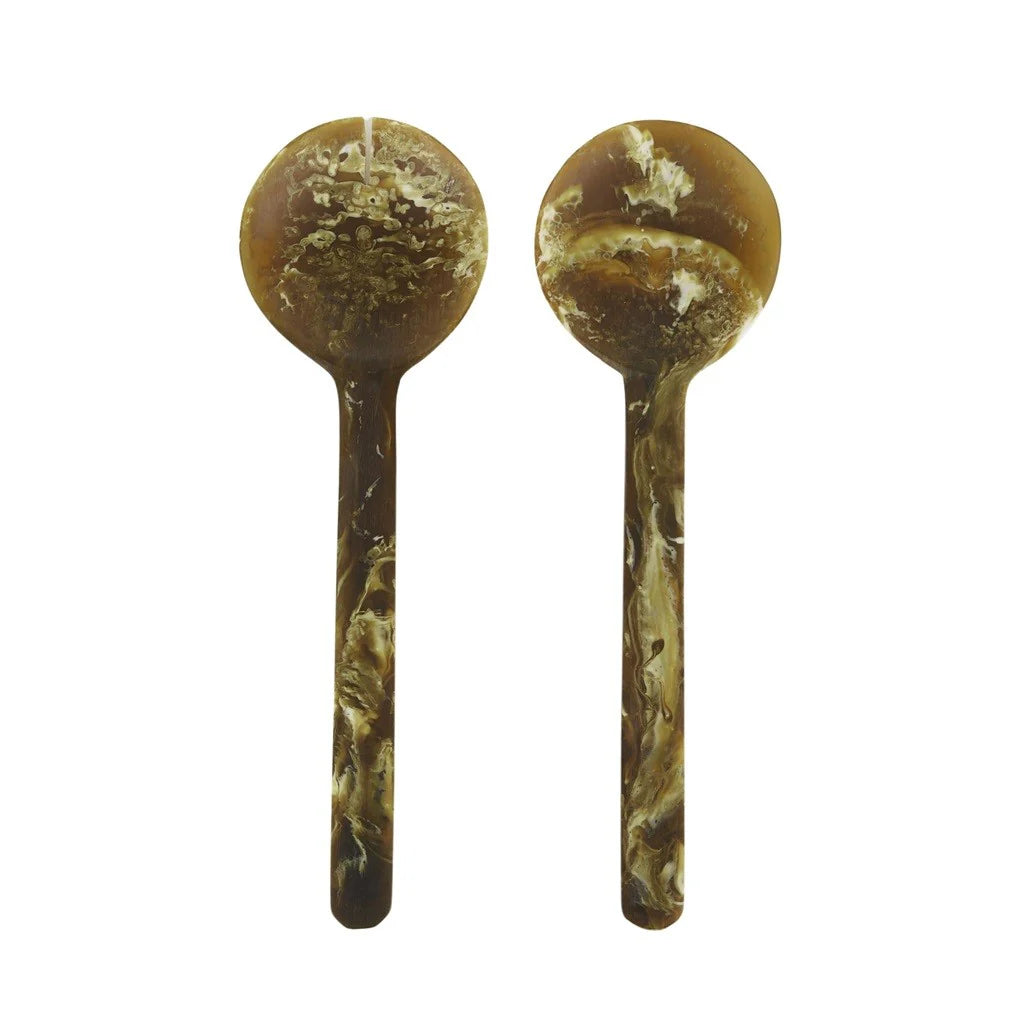 KIP Resin Salad Servers | Olive