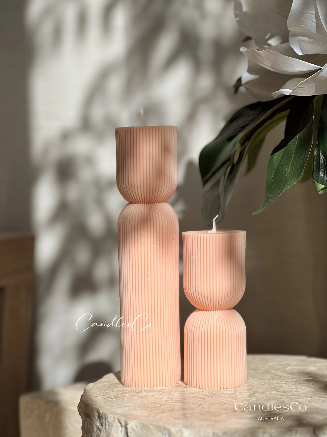 Hourglass Pillar Candle | Assorted Colours