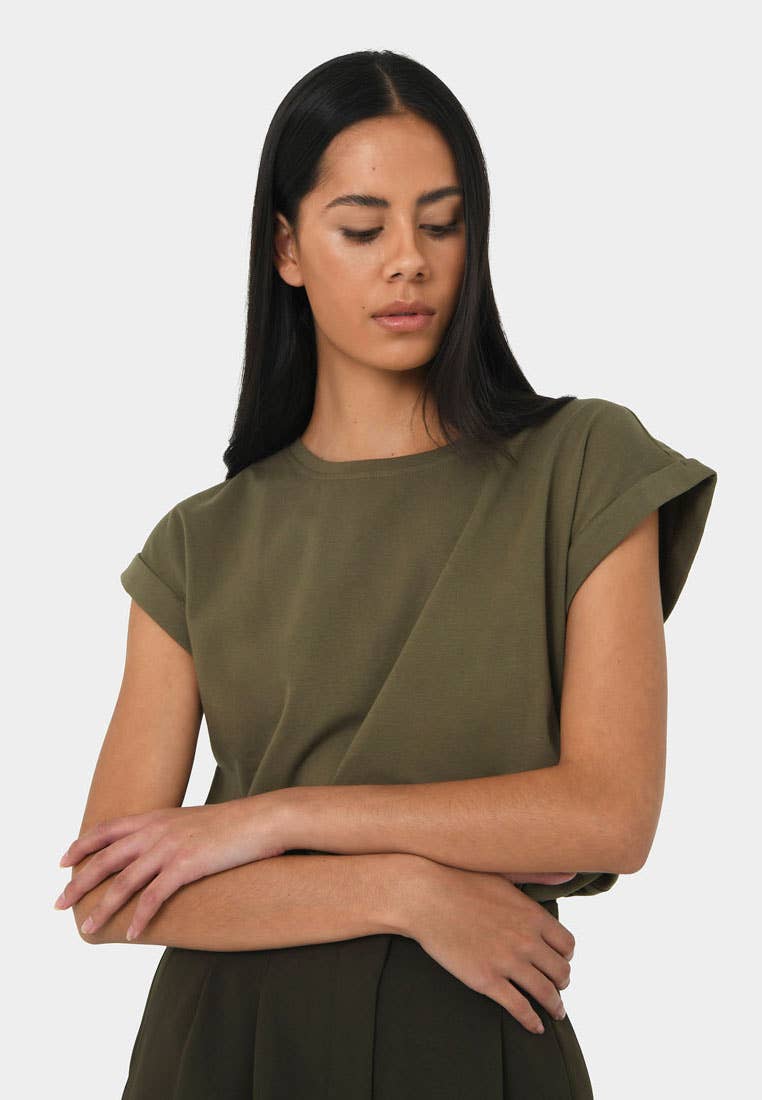 Baylee Basic Tee | Khaki