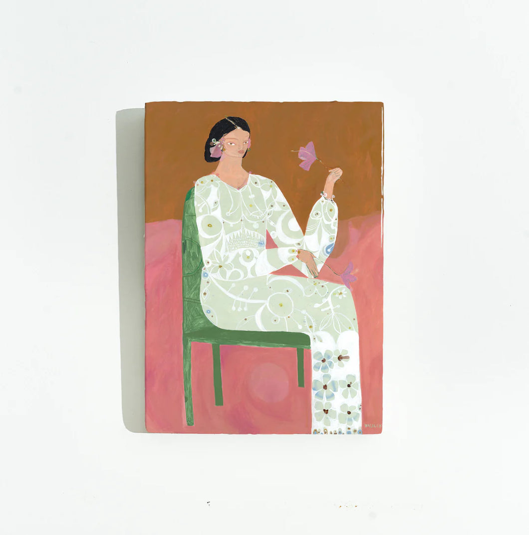 Jai Vasicek 'Green Chair' Large Tile