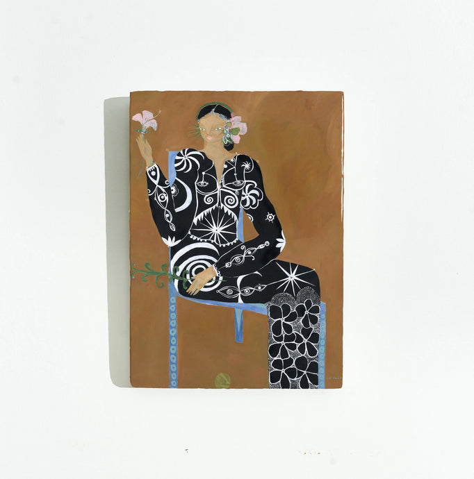 Jai Vasicek 'The Blue Chair' Large Tile