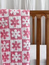Load image into Gallery viewer, Kantha Cot Quilt | Pink Soli
