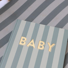 Load image into Gallery viewer, Baby Book Sage Stripe - 3rd Edition
