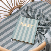 Load image into Gallery viewer, Baby Book Sage Stripe - 3rd Edition
