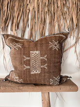 Load image into Gallery viewer, Moroccan Cactus Silk Cushion 50X50 |  Brown #2
