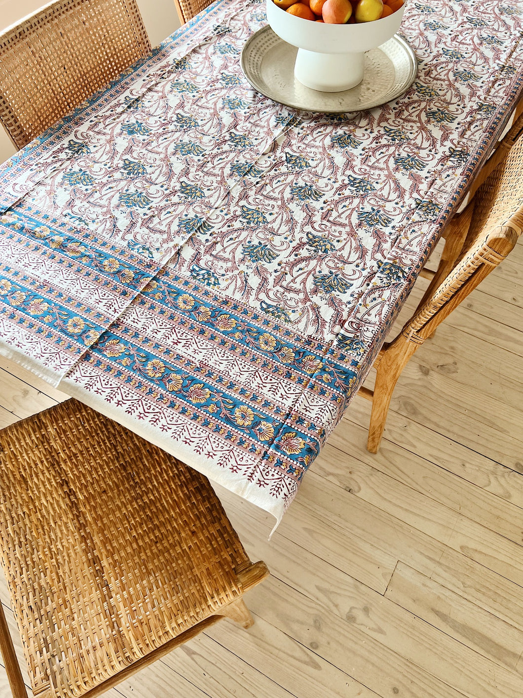 Block Printed Cotton Tablecloth | Palm