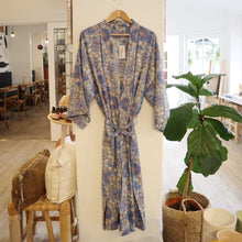 Load image into Gallery viewer, Block Printed Cotton Robe | Blue
