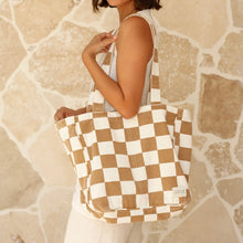 Load image into Gallery viewer, Everyday Pocket Tote | Tan Check
