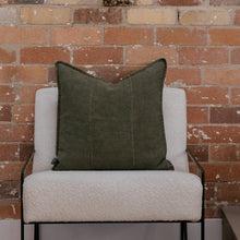 Load image into Gallery viewer, Luca Linen Cushion 50x50cm - Moss Green
