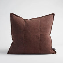 Load image into Gallery viewer, Luca Linen Cushion 50x50cm - Chocolate
