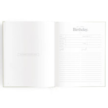 Load image into Gallery viewer, Baby Book Sage Stripe - 3rd Edition
