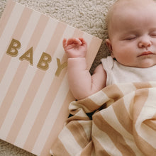 Load image into Gallery viewer, Baby Book Coffee Stripe - 3rd Edition
