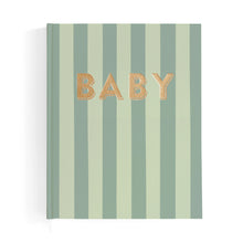 Load image into Gallery viewer, Baby Book Sage Stripe - 3rd Edition

