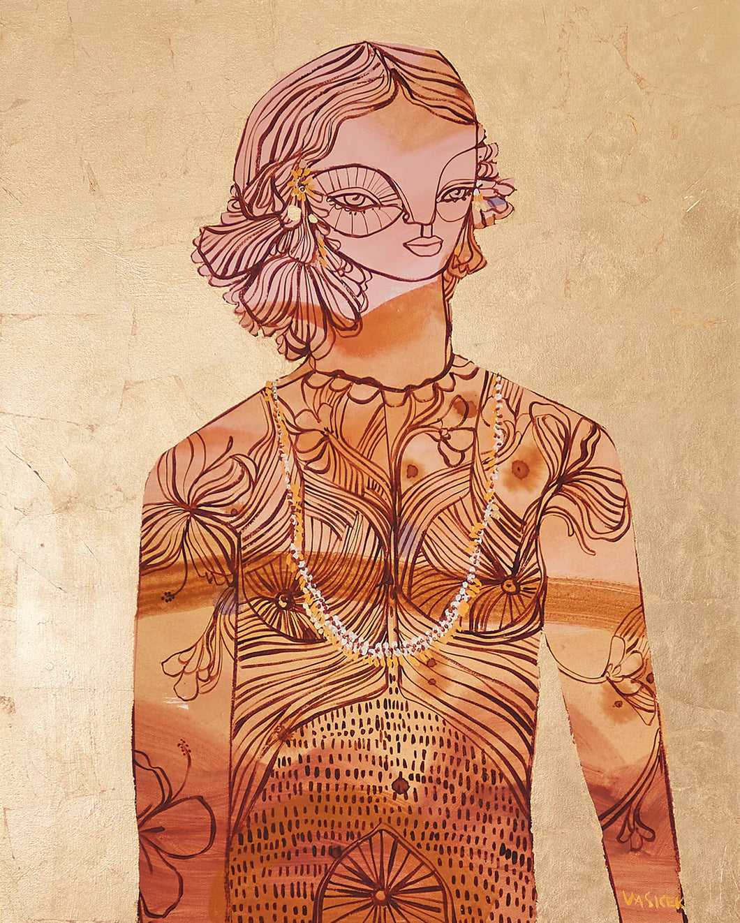 'Gold Muse 3' - Limited Edition Framed Print