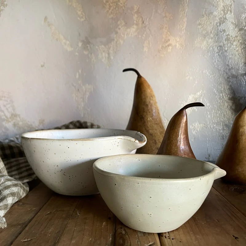 Francis Ceramic Prep Bowls Set of 2 | Earthy Glaze