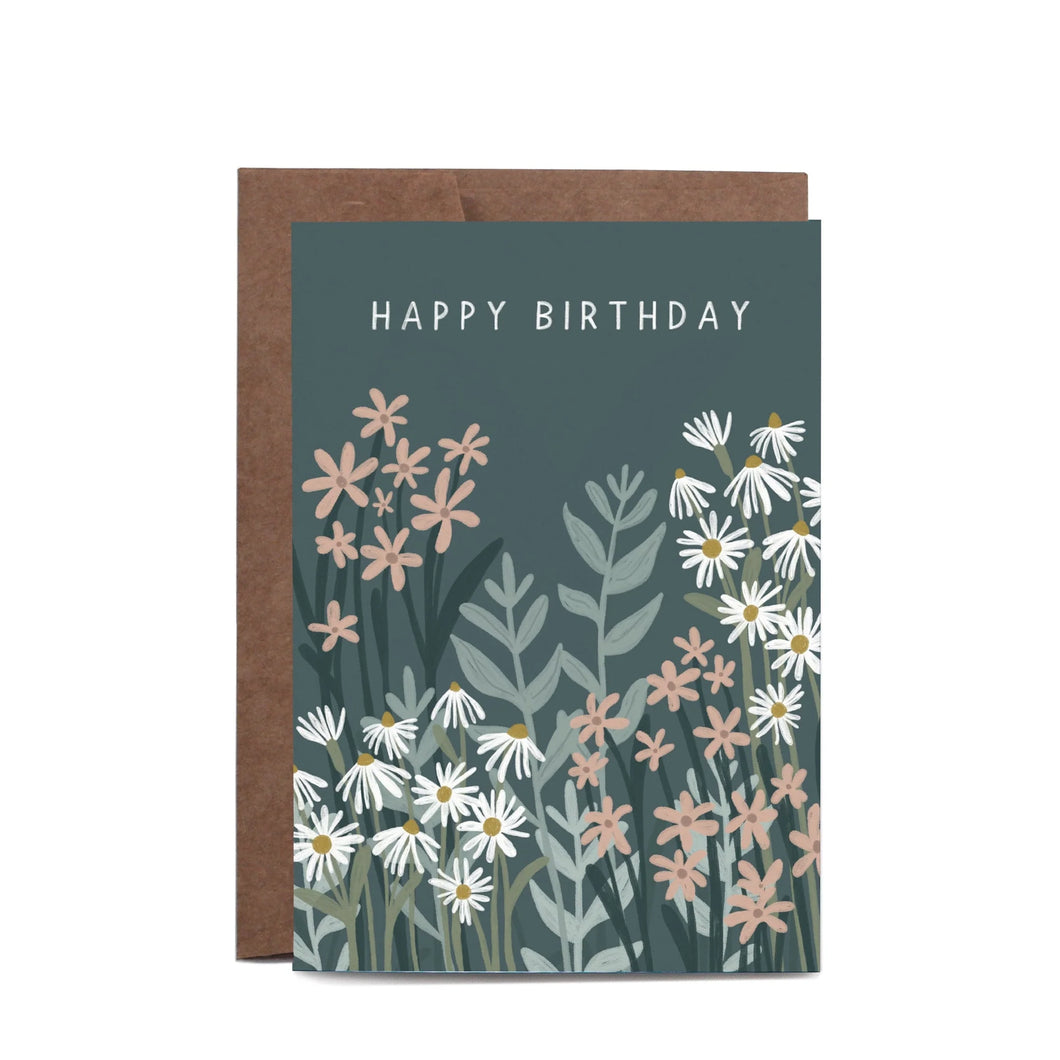 Birthday Field of Flowers Greeting Card