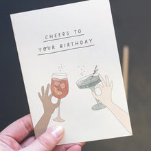 Load image into Gallery viewer, Cheers to Your Birthday Greeting Card
